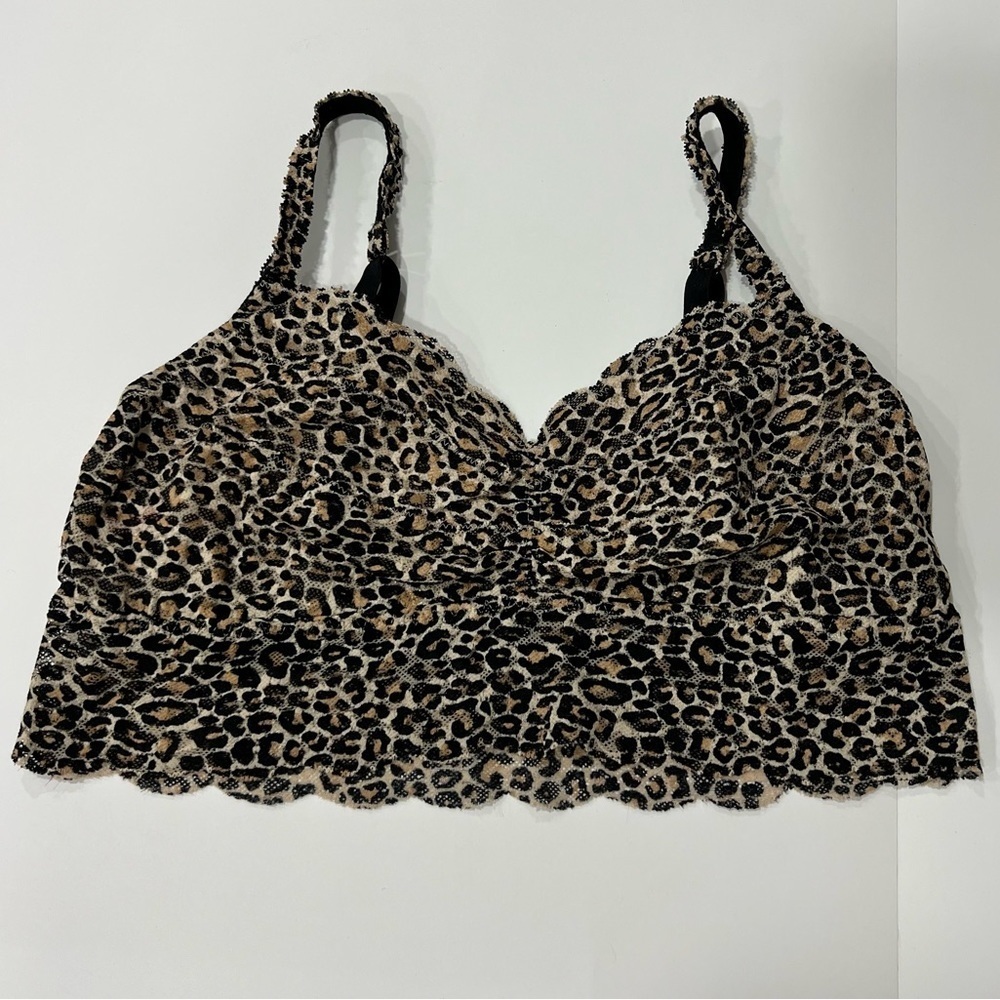 Victoria's Secret PINK Leopard Lace Bralette Medium